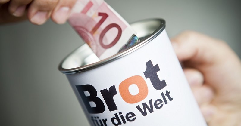 Brot für die Welt Spendendose