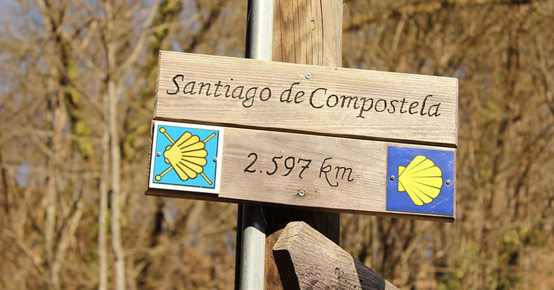 Wegweiser Santiago de compostela