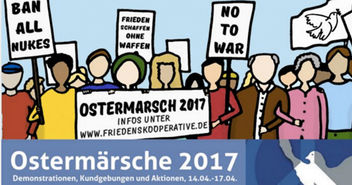 Gemeinsam für den Frieden einstehen – das Plakat der Friedenskooperative - Copyright: Netzwerk Friedenskooperative